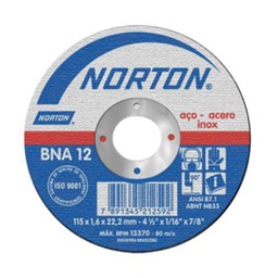 [NORTON152230] DISCO DE CORTE METAL DE 4-1/2"X1/8"X7/8", CENTRO DEPRIMIDO, MARCA NORTON, MODELO 152230