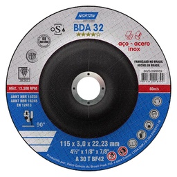 [NORTON150516] DISCO PARA CORTE DE METAL DE 7"X1/8"X7/8", CENTRO PLANO, MARCA NORTON, MODELO 150516