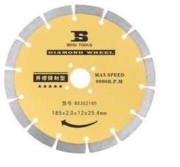 [BS302185] DISCO PARA CORTE DE CONCRETO DE 7", DIAMANTADO Y SEGMENTADO, MARCA BOSI TOOLS, MODELO BS302185
