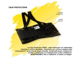 [CABEL03-0601-0103-04-XL] FAJA PROTECTORA (CINTURON DE FUERZA) TALLA XL, MARCA CABEL, MODELO 03-0601-0103-04-XL