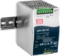 [TRENDNET SDR-480-48/TI-S48048] FUENTE DE ALIMENTACION INDUSTRIAL CON MONTAJE EN RIEL DIN, 480W, 10A, 100-240V, 48VAC, MARCA TRENDNET, MODELO SDR-480-48/TI-S48048