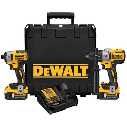 [DW-DCK299P2] KIT TALADRO PERCUTOR + TALADRO ATORNILLADOR DE IMPACTO, MARCA DEWALT, MODELO DCK299P2, INCLUYE: 2 BAT 5AH + CARG + ESTUCHE