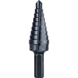 [KLEIN KTSB03] BROCA ESCALONADA HEXAGONAL DE 3/8" DE 9 PASOS, DE 1/4" A 3/4", MARCA KLEIN, MODELO KTSB03