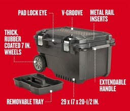 [CRAFTSMAN-CMST24800] CAJA PARA HERRAMIENTA DE 29" (24 GAL) CON CERRADURA Y RUEDAS, MARCA CRAFTSMAN, MODELO CMST24800