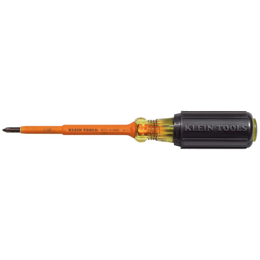DESTORNILLADOR PHILLIPS #1 AISLADO 1000V, MARCA KLEIN TOOLS, MODELO 633-4-INS