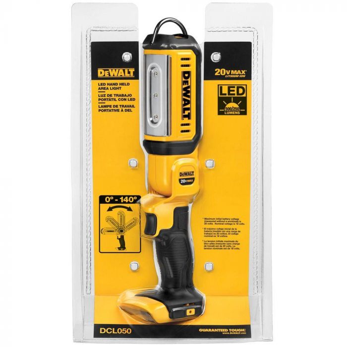 LINTERNA DE MANO LED INALAMBRICA, 1000 LUMEN, MARCA DEWALT, MODELO DCL050