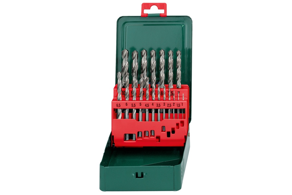 JUEGO DE BROCAS PARA METAL SP HSS-G, DE 19 PIEZAS, MARCA METABO, MODELO 627153000