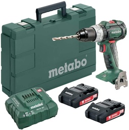 [METABO 602325520] KIT DE TALADRO ATORNILLADOR INALAMBRICO BS 18 LT BL, MARCA METABO, MODELO 602325520: 2 BAT 2AH+CARG+METABOX