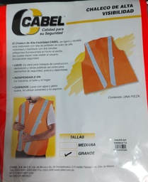 [CABEL03-0603-0201-03TG] CHALECO DE NYLON CON NARANJA, TALLA L, MARCA CABEL, MODELO 03-0603-0201-03TG